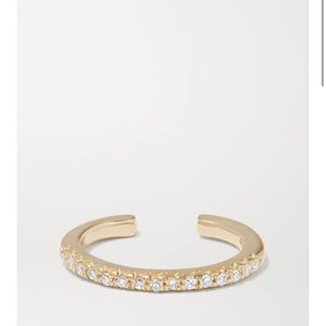 Stone and Strand 14k gold diamond ear cuff